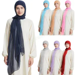 Hijab istantaneo con cappuccio Hijab in jersey per le donne Velo Moda musulmana Islam Hijab Cap Sciarpa per donne musulmane arabe Foulard 180x75cm