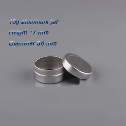 500 pz/lotto Capacità 10g barattolo crema di alluminio, barattolo di alluminio può essere utilizzato per l'imballaggio, 10G mini barattolo cosmetico in alluminio all'ingrosso