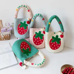 보관 가방 딸기 핸드백 식사 가방 레이디 어린이 선물 사랑스러운 쇼핑 가방