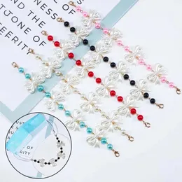 Creative Pearl Bow Glasses Anti-Lost Mask Chain Key Lanyard Strap Cords Casual Fashion Mobile Hanging Chain Accessories