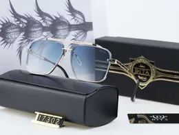 Лучший дизайнер Dita 17302 Солнцезащитные очки мужские и женские металлические ретро -модельер -дизайнер черные очки.