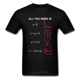 Geometric Algebra Equation Graph Tshirts A ll You Need Is Love Math Science Problem Black Fashion TeeShirt Plus Size T Shirt 220505