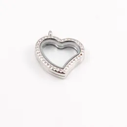 Pendant Necklaces Drop Silver/ Black/ Chocolate Heart 316L Stainless Steel Floating Locket PendantPendant