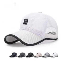 Montagem de visors de pesca boné Mesh respirável esporte de verão chapéu de tênis tênis golfe masculino masculino de rua UV Moda da moda