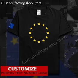 Europäische Union vereint in Vielfalt EU EUR Männer T-Shirt Free Custom Jersey DIY Name Nummer 100 Baumwolle T-Shirts 220616