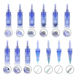 10 / Pcs Blue Bayonet Dr.Pen Ultima A1 Agulha Cartuchos Skin Re Microneedle Derma Roller Roller Tatuagem Tatuagem 36 PIN / Nano 220316