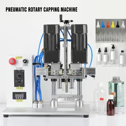 آلة وضع الزجاجة الدوارة الآلة الهوائية العصير الأوتوماتيكي سائل رذاذ قبعة الرش تويست زجاج قطرة الطاولة 90XG زجاجات البلاستيك