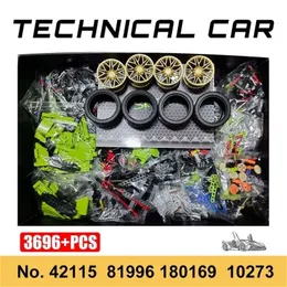 Compatible 42115 Technical Car Model Building Blocks Sian FKP 37 Super Racing Vehicle MOC Bricks Toys For Boys Children s Gifts 220715