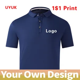 Uyuk Polo Shirts Summer Casual Polo Shirt Custom Personal Group Company Polo Top Men Men Kobiet T-shirs 13 Kolor Opcjonalnie 220608