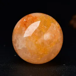 Esfera dourada de 46 mm de cura de cura de cura de bola de cristal em pedra de decoração de meditação