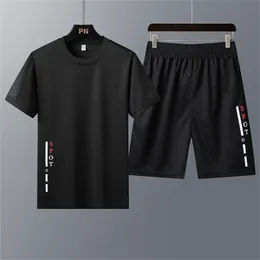 Men's Sportswear Clothing Summer Men's Suit Sports Suit Short-sleeved T-shirt Shorts Tracksuit Men Sweat Pants Ropa De Hombre 220803