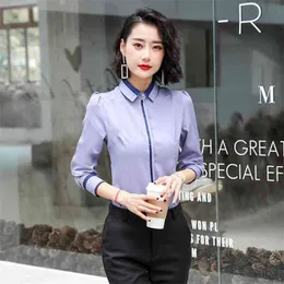Koreanska modechiffon kvinnor skjortor kontor dam kvinnor blusar randiga plus storlek 5xl kvinnors toppar och blusar femininas elegante 210401
