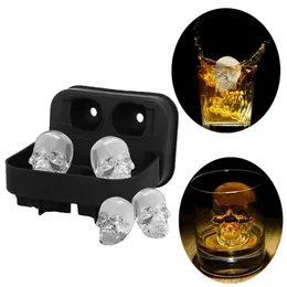 Ice Mould Cube Maker Ball Tray Skull Shape Silicone Molds For Chocolate Mold ms Home Bar Accessories 220531