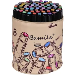 Bamile 30406080 Color Markers Manga Drawing Markers Pen Alcohol Based Sketch FeltTip Oily Twin Brush Pen Art Supplies 201116