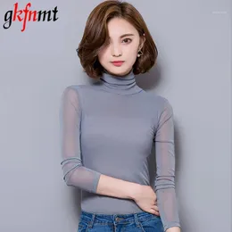 GKFNMT z długim rękawem Koszula Kobiety Topy Koszulka Femme Plus Size Bluzki 2022 Koronki Bluzka Ladies Koszule Biurowe Koreańska Odzież damska
