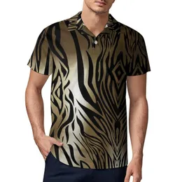 Herrpolos klassisk tiger tryck casual t-shirts djur p￤ls skjorta m￤n trender datum kort ￤rm topp stor storlek 5xlmen's Men'smen's