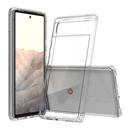 Anti-Scrath transparent kristallklara fall för Google Pixel 7 Pro 6A 6 5A 5 4A 4 3A Hard Phone Covers Funda
