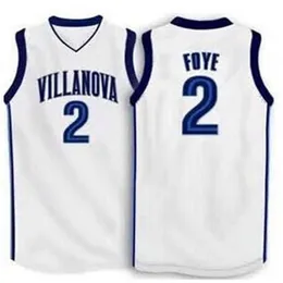 Xflsp #1 Scottie Reynolds #2 Randy Foye Villanova Wildcats Baskettröja Blå vit Nytt material Broderitröjor Toppkvalitet