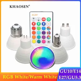 E27/E14/GU10/GU5.3 RGBW RGBWW 16 Farbwechsel Magische Led-lampe 5 W 85-265 V RGB Led Lampe Strahler + IR Fernbedienung Lampen 110 V 220 V H220428