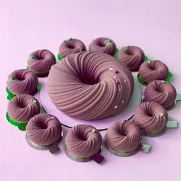 Meibum spiralny pączek francuski deser silikonowy pleśń domowej imprezy czekoladowe mus po ciasto do dekoracji taca do pieczenia narzędzia 220517