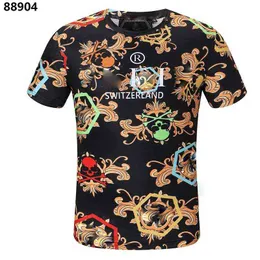 Herren Designer T-Shirt Totenkopf Kristall T-Shirt Sommer Basic Solid Print Brief Skateboard Casual Punk Tops T-Shirts Shirts Damen Mode Tiger Luxus