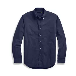 Mens Boys Blouse Toppar T Shirts Top Quality Designer Broderi Långärmad 2000s Bomull Male Shirts Solid Färg Slim Casual Business Clothing Långärmad tröja S - 2XL