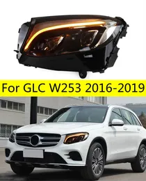 GLCのカーライトLEDオートヘッドライト20 16-20 19 W253 X253 C253 GLC200 GLC260 GLC300 GLC350 GLC43 GLC63アセンブリアクセサリーランプ