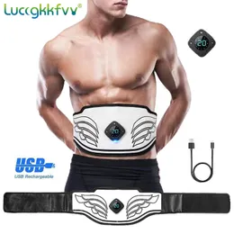 Estimulador Muscular Ems Abdominal Belt Trainer LCD ABS Fitness Training Home Ginásio Perda de Peso Body Slimming Barriga Treinamento 220318