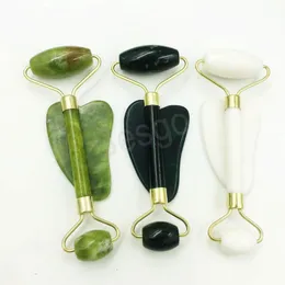 Natural Jade Massager Rollers Facial Beauty Tools Back Guasha Board Health Tool Neck Prevent Wrinkles Massages Roller Sundries BH6663 WLY