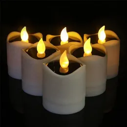 612Pcs Waterproof Solar LED Candles Electronic Flameless Tea Lights Lamp For Outdoor Home Garden Pool Decorate Yellow Lighting 220524