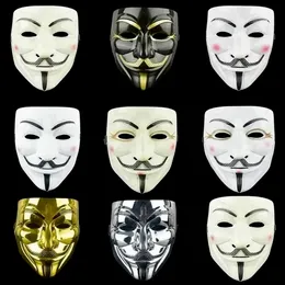 Cosplay Halloweenowe maski imprezowe dla Vendetta Mask Anonimowy facet Fawkes Fancy Maska dla dorosłych FY3222