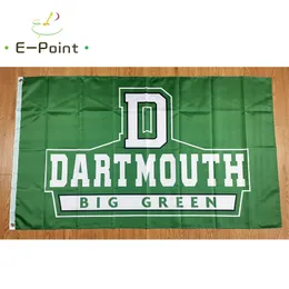 NCAA Dartmouth Büyük Yeşil Bayrak 3 * 5ft (90 cm * 150 cm) Polyester Bayrakları Afiş Dekorasyon Uçan Ev Bahçe Flagg Festival Hediyeler
