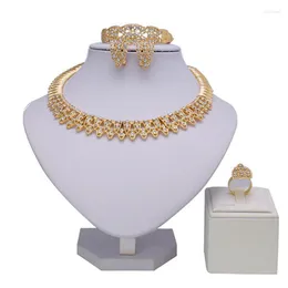 イヤリングネックレスZuodi Dubai Gold Women Costume Jewelry Set Nigerian Wedding Designer Fashion African Bridal Wholesearrings earl22