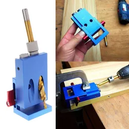 Profissional Hand Tools Defines Mini Mini Style Pocket Hole Jig Kit System Marcenaria Acessórios de bits de etapa de madeira Ferramentas de trabalho de madeiraProfe