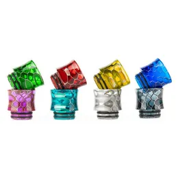 810 Honeycomb Drip Tips Snake Skin Epoxy Resin Drop Tip Colorful Wild Cobra Mouthpiece For TFV12 Prince TFV8