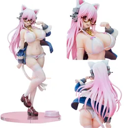 27cm Nitro Super Sonic Super Sonico White Cat Ver Anime Figure Super Sonico Action Figur Nitroplus Collection Model Doll Toys 220702