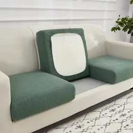 의자 덮개 Zengia Sofa Seat Cushion Cover Plaid Furniture Protector Polar Folece 스트레치 세척 가능한 탈착식 슬립 커버 1/2/3/4