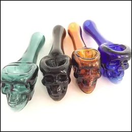 Pyrex Oil Burner Pipes Thick Skl Smoking Hand Spoon Pipe 3.93 Inch Tobacco Dry Herb For Sile Bong Glass Bubbler Drop Delivery 2021 Accessori