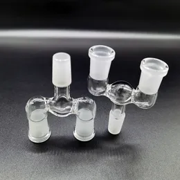 14,5 mm 18,8 mm Glasadapter Doppelschüssel Wasserpfeifen Zubehör Zwei Größen Wishbone Glassplitter Mattierte Adapter für Optionen Wasserpfeifen Bong