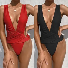 Женские купальные купальные костюмы плюс размеры женщин для купания купальники для серфинга ванны 2022 Сексуальное чистое цвет Spot Solid 613208