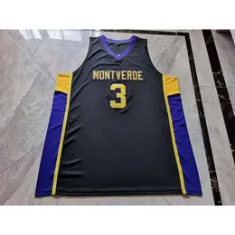 Chen37 Rare Basketball Jersey Men Youth Women Vintage＃3 D'Angelo Russell Montverde High School College Size S-5XL任意の名前または番号