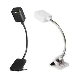 Tischlampen Mini-Lampe für Notebook-LED-Buchlicht-Leseschreibtisch Flexibler Clip auf Schwarzweiß 2 Farben zur AuswahlTisch