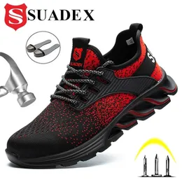 Suadex Safety Shoes Men Women Steel Toe Boots Неразрушимая рабочая обувь легкая дышащая композитная ножка мужчин Eur размер 3748 210315