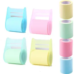 Gift Wrap 1pc Low Tack Tapes Memo Tape och Dispenser Sticky Notes Writing Pads School Supplies for Crafts Card Stencil Making Plead Present