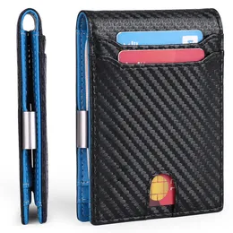 2022 New Money Clips creative ultra-thin wallet Men's wallet Short carbon fiber