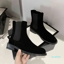 Fashion-cuero mujer botas cortas fashion snow boots shoes