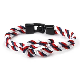 Braccialetti con ciondoli Braccialetto Easy-Hook Corda di nylon intrecciata Moda Uomo Filo per donna Braccialetto fatto a mano 2022 Gioielli da uomo HommeCharm