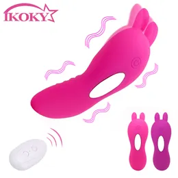 Osynliga bärbara trosor vibrator 10 lägen som vibrerar ägg G-spot Vaginal Stimulator Wireless Remote Control Sexiga leksaker för kvinnor