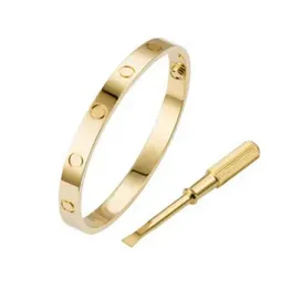Bracelets de braceletes de fenda Love Bangle Classic C Design Jóias e mulheres pulseiras não desbotas alergias grátis