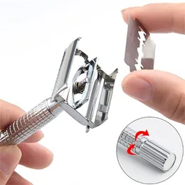 Stainless Steel Classic Razor Handle For Men Barber Straight Razor Holder Men's Shaving Face Razor Blades Shaving Machine 220708